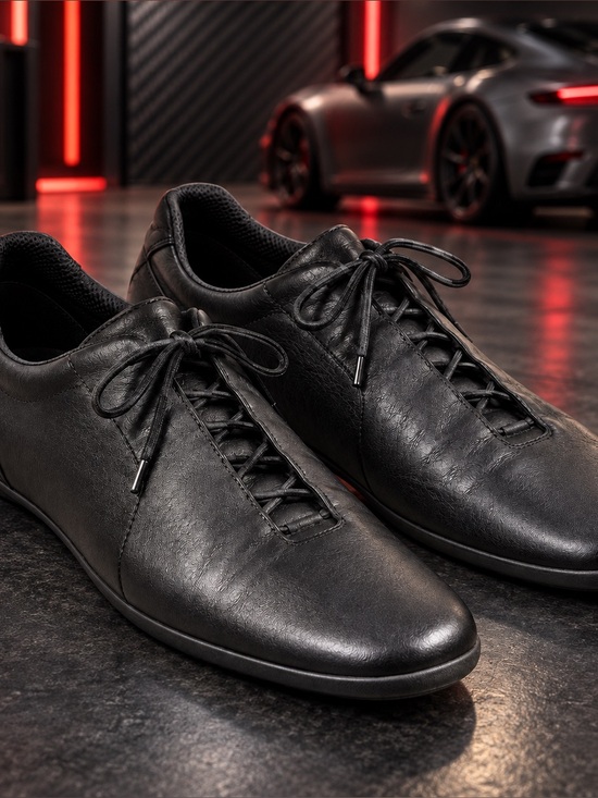 Porsche Design Other - Porsche Design Men’s Black Leather Driving Shoes Lace Up Size 10